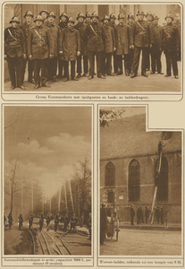 870511 Collage van 3 foto's betreffende de viering van het 75-jarig bestaan van het Gezelschap Utrechts Brandweer.